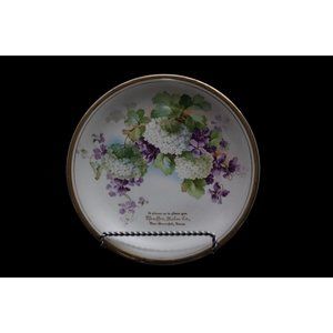 Vintage Floral Plate New Braunfels Texas Pfeuffer, Holm, & Co.